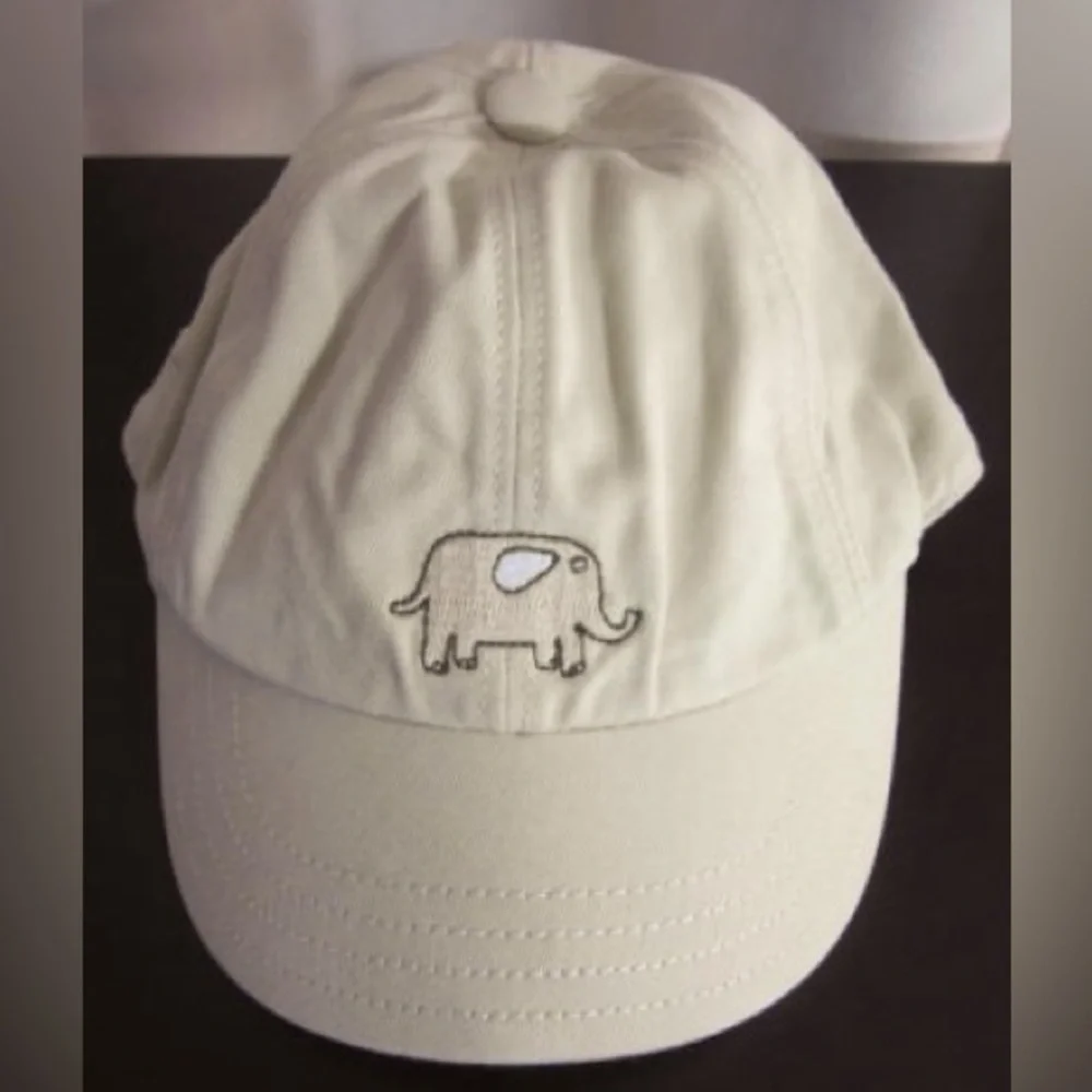 Gymboree Nuetral 3-6mo Cotton Baseball Cap w/Elephant & 2 Circo Blanket Cloths